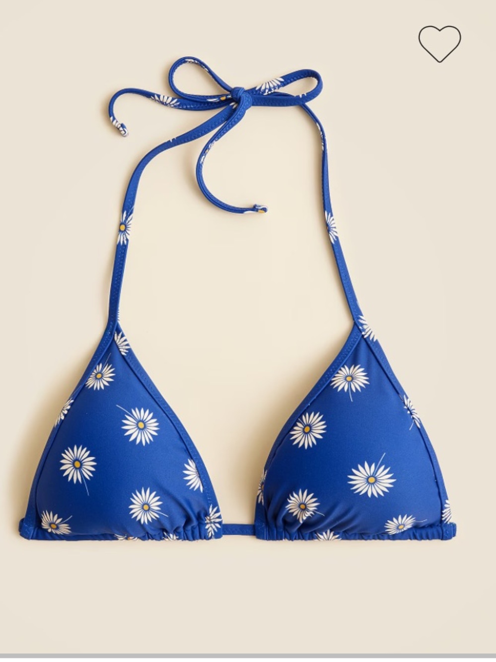 J. Crew Blue Daisy Triangle Bikini Top